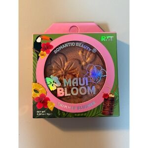 Romantic Beauty Maui Bloom Shimmer Blusher 01 Aloha Ember 9g Tropical Floral NEW